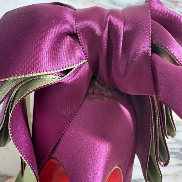 Christian Louboutin Fuschia Satin Anemone Stiletto Heels - Picture 15 of 15